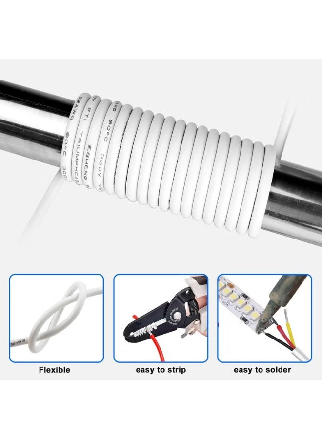 فكسر كابل كهرباء فيكسر مرن PVC ثلاثي النواة – مقاس 1.5 مم² و 2.5 مم²، طول 5 متر، موصلات نحاسية عالية الجودة للاستخدام الداخلي - Image 4